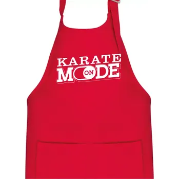 Kuchyňská zástěra Karate mode - Dětská zástěra na vaření - Univerzální velikost ( Červená )