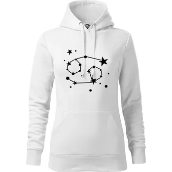 Dámská mikina Souhvězdí - Cancer - Rak - Mikina dámská Cape s kapucí - M ( Bílá )