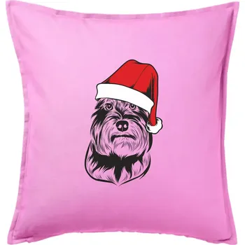 Polštář Knírač vánoční - Polštář 50x50 - 50x50 - Pouze potah ( Růžová )