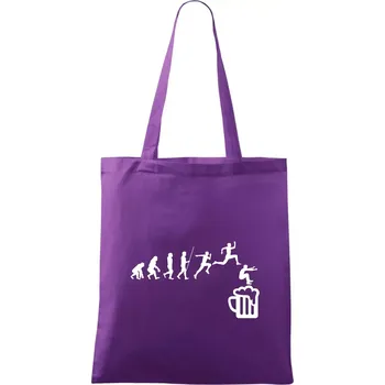 Evoluce pivo skok - Taška bavlněná - 42 x 38 cm ( Fialová )