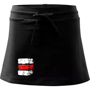 Dámská sukně Turistická značka - červená - Sportovní sukně - two in one - XL ( Černá )