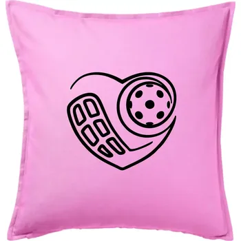 Polštář Florbal love - Polštář 50x50 - 50x50 - Pouze potah ( Růžová )