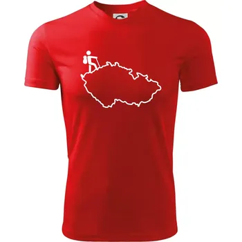 Český turista - Dětské triko sportovní (dresovina) - 158 cm/12 let ( Červená )