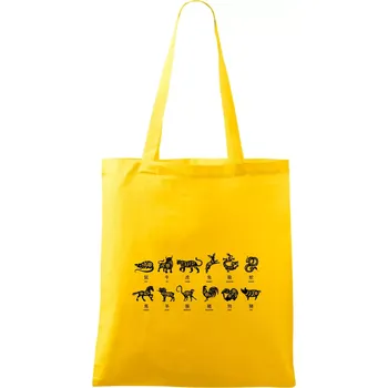 Čínské znamení - Taška bavlněná - 42 x 38 cm ( Žlutá )