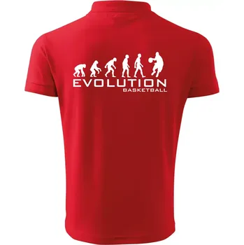 Pánská košile Evoluce Basketball - Polokošile pánská Pique Polo 203 - 4XL ( Červená )