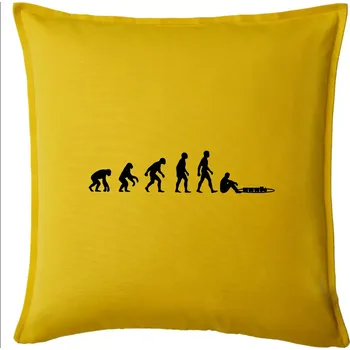 Polštář Evoluce mašinky - Polštář 50x50 - 50x50 - Pouze potah ( Žlutá )