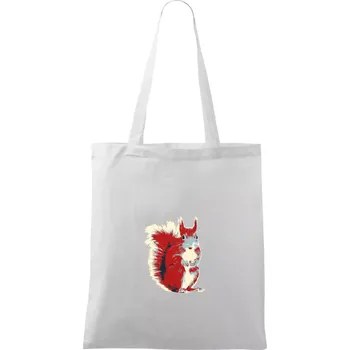 Veverka vintage - Taška bavlněná - 42 x 38 cm ( Bílá )