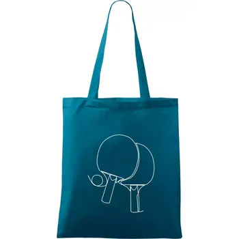 Pálky na stolní tenis jedním tahem - Taška bavlněná - 42 x 38 cm ( Petrolejová )