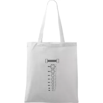 Matice s rozměry - Taška bavlněná - 42 x 38 cm ( Bílá )