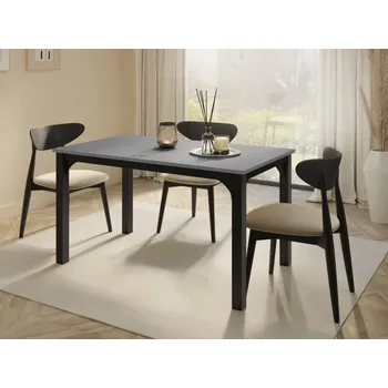 Nábytek Jídelní stůl Limaino 140, Barva: černá / světlý grafit MIRJAN 5903211422317