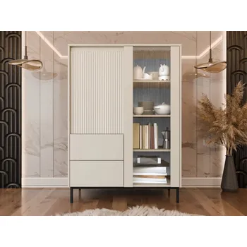 Šatní skříň Vitrína Samker 2D2S, Barva dřeva: kašmír MIRJAN 5903211424076