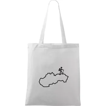 Nákupní taška Slovenský turista - Taška bavlněná - 42 x 38 cm ( Bílá )