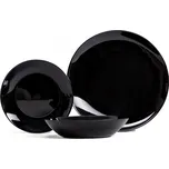 Servisní jídelní set CAPRI lesklý černý 18 dílů pro 6 osob HOMLA