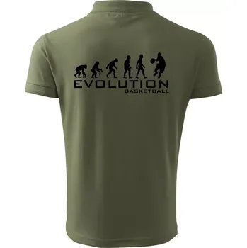Pánská košile Evoluce Basketball - Polokošile pánská Pique Polo 203 - L ( Khaki )