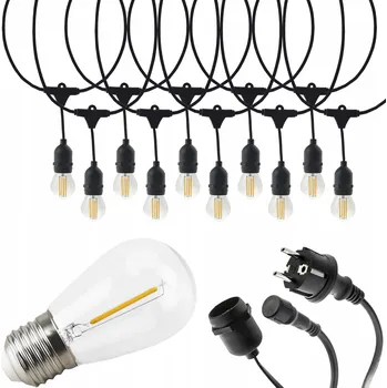 IP kamera Světelný řetěz Appio 1500 cm, do zásuvky, černý