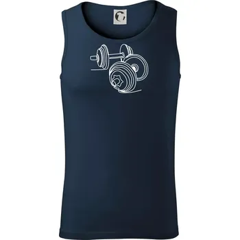 Pánská móda Dvě činky jedním tahem - Tílko pánské Core - L ( Námořní modrá (velmi tmavá - téměř černá) )