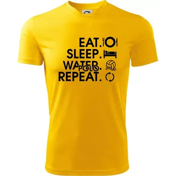 Chlapecké tričko Eat sleep water polo repeat - Dětské triko sportovní (dresovina) - 122 cm/6 let ( Žlutá )