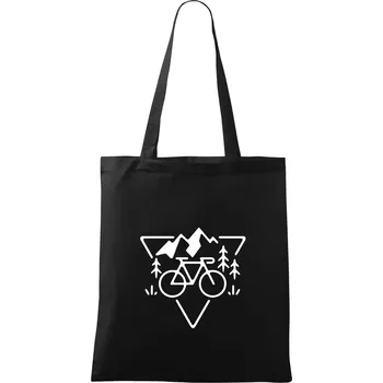 Cyklo trojúhelník - Taška bavlněná - 42 x 38 cm ( Černá )