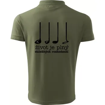 Pánská košile Golf - důležitá rozhodnutí - Polokošile pánská Pique Polo 203 - XL ( Khaki )