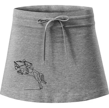 Dámská sukně Jízda na koni jedním tahem - Sportovní sukně - two in one - XL ( Tmavě šedý melír )