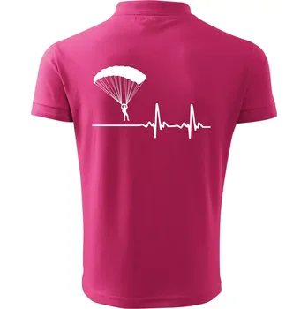 Pánská košile Paragliding EKG - Polokošile pánská Pique Polo 203 - M ( Purpurová )