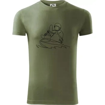 Pánská móda Kajak na vodě jedním tahem - Viper FIT - Pánské zůžené tričko - 3XL ( Khaki )