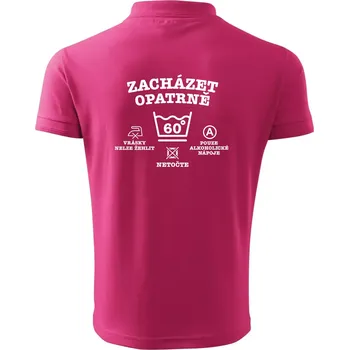 Pánská košile Zacházet opatrně 60 - Polokošile pánská Pique Polo 203 - 4XL ( Purpurová )