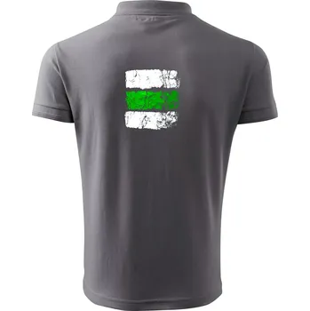 Pánská košile Turistická značka - zelená - Polokošile pánská Pique Polo 203 - 3XL ( Ocelově šedá )