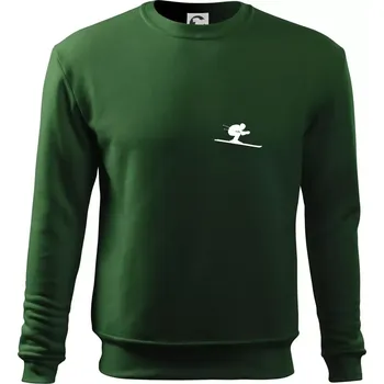 Pánská mikina Sjezdař prso - Mikina Essential pánská - 3XL ( Lahvově zelená )