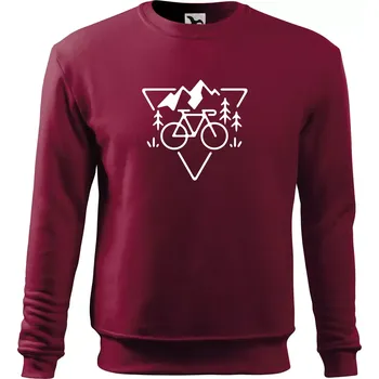 Pánská mikina Cyklo trojúhelník - Mikina Essential pánská - XL ( Garnet )