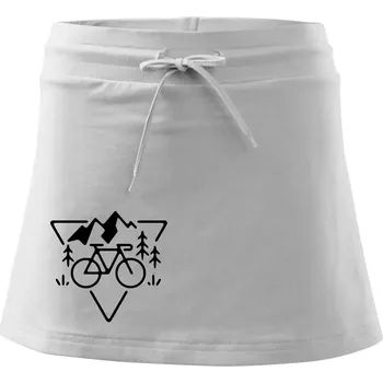 Dámské oblečení Cyklo trojúhelník - Sportovní sukně - two in one - S ( Bílá )