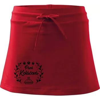Dámská sukně Paní Koláčová věneček - Sportovní sukně - two in one - XS ( Červená )
