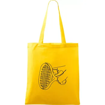 Tenisová raketa jednim tahem - Taška bavlněná - 42 x 38 cm ( Žlutá )