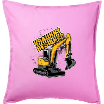 Polštář Krajinný designér - Polštář 50x50 - 50x50 - Pouze potah ( Růžová )