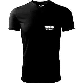 Novinář nápis - Press Fotograf - Dětské triko sportovní (dresovina) - 158 cm/12 let ( Černá )