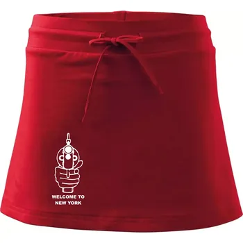Dámská sukně Welcome to NYC - Sportovní sukně - two in one - L ( Červená )