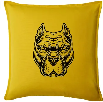 Polštář Americký stafordširský teriér hlava - Polštář 50x50 - 50x50 - Pouze potah ( Žlutá )