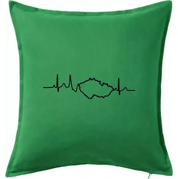 Polštář EKG Česká republika - Polštář 50x50 - 50x50 - Pouze potah ( Středně zelená )