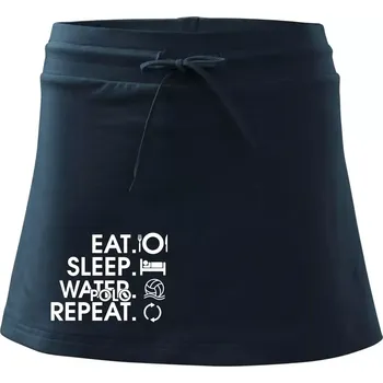 Dámská sukně Eat sleep water polo repeat - Sportovní sukně - two in one - XL ( Námořní modrá (velmi tmavá - téměř černá) )