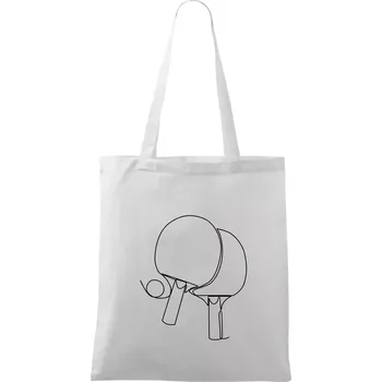 Pálky na stolní tenis jedním tahem - Taška bavlněná - 42 x 38 cm ( Bílá )