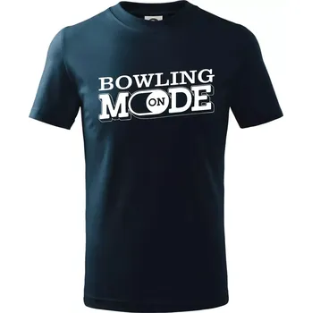 Chlapecké tričko Bowling mode - Tričko dětské bavlněné - 134 cm/8 let ( Námořní modrá (velmi tmavá - téměř černá) )