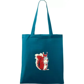 Veverka vintage - Taška bavlněná - 42 x 38 cm ( Petrolejová )