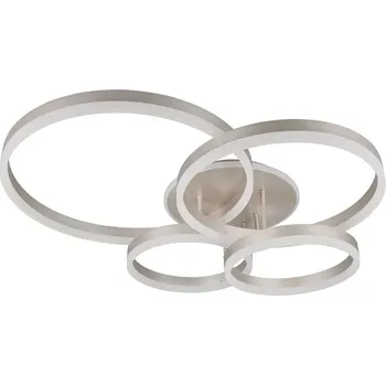 Trio Leuchten 632210407 DRAKE - Stropní LED svítidlo s dálkovým ovladačem, LED 50W, 2700 - 6000K, 80 x 70cm (Stropní lustr stmívatelný dálkovým ovladačem v matném niklu)