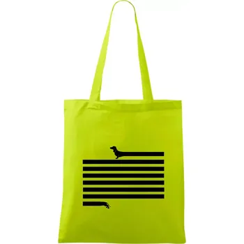 Jezevčík dlouhý - Taška bavlněná - 42 x 38 cm ( Limetková )