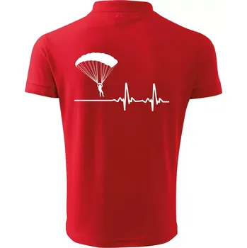 Pánská košile Paragliding EKG - Polokošile pánská Pique Polo 203 - XL ( Červená )