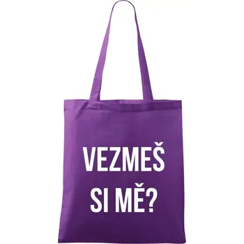 Zásnuby - Taška bavlněná - 42 x 38 cm ( Fialová )
