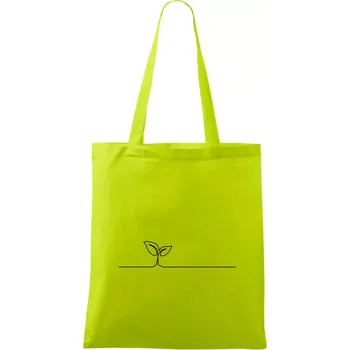 Listy květiny linka - Taška bavlněná - 42 x 38 cm ( Limetková )