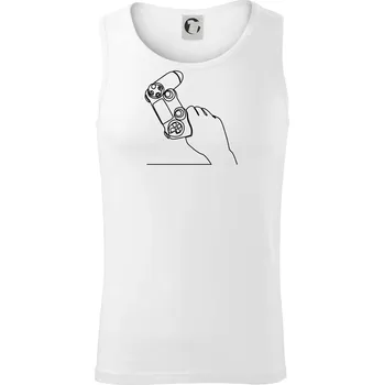 Herní ovladač jedním tahem - Tílko pánské Core - S ( Bílá )