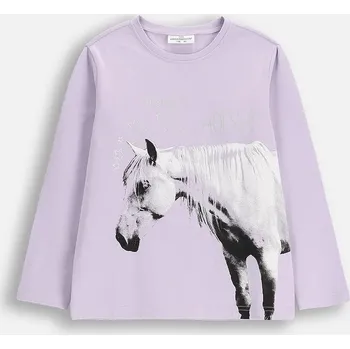 Dívčí tričko Dětské tričko s dlouhým rukávem Coccodrillo ZC5143101VGA fialová 04X, vel. 128