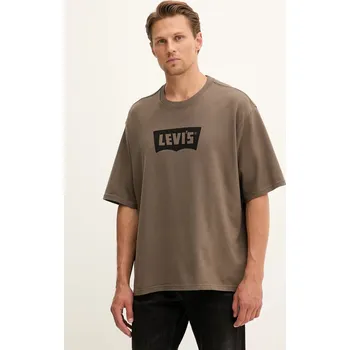 Pánské oblečení Bavlněné tričko Levi's A5805.0041 hnědá 98X, vel. S